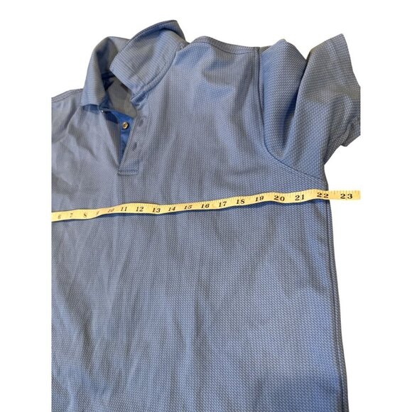 Bollé Blue Polo 100% Polyester Golf Tennis Short Sleeve Shirt Mens Large - Picture 5 of 6